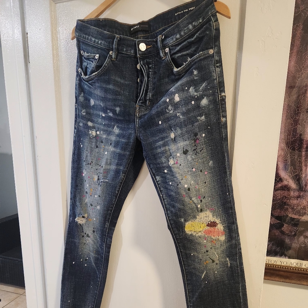 Mens purple jeans size 32